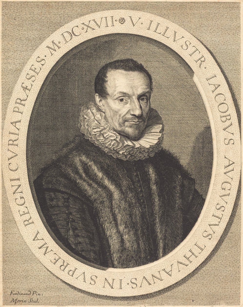 Jacques Auguste de Thou av Jean Morin after Louis Elle I