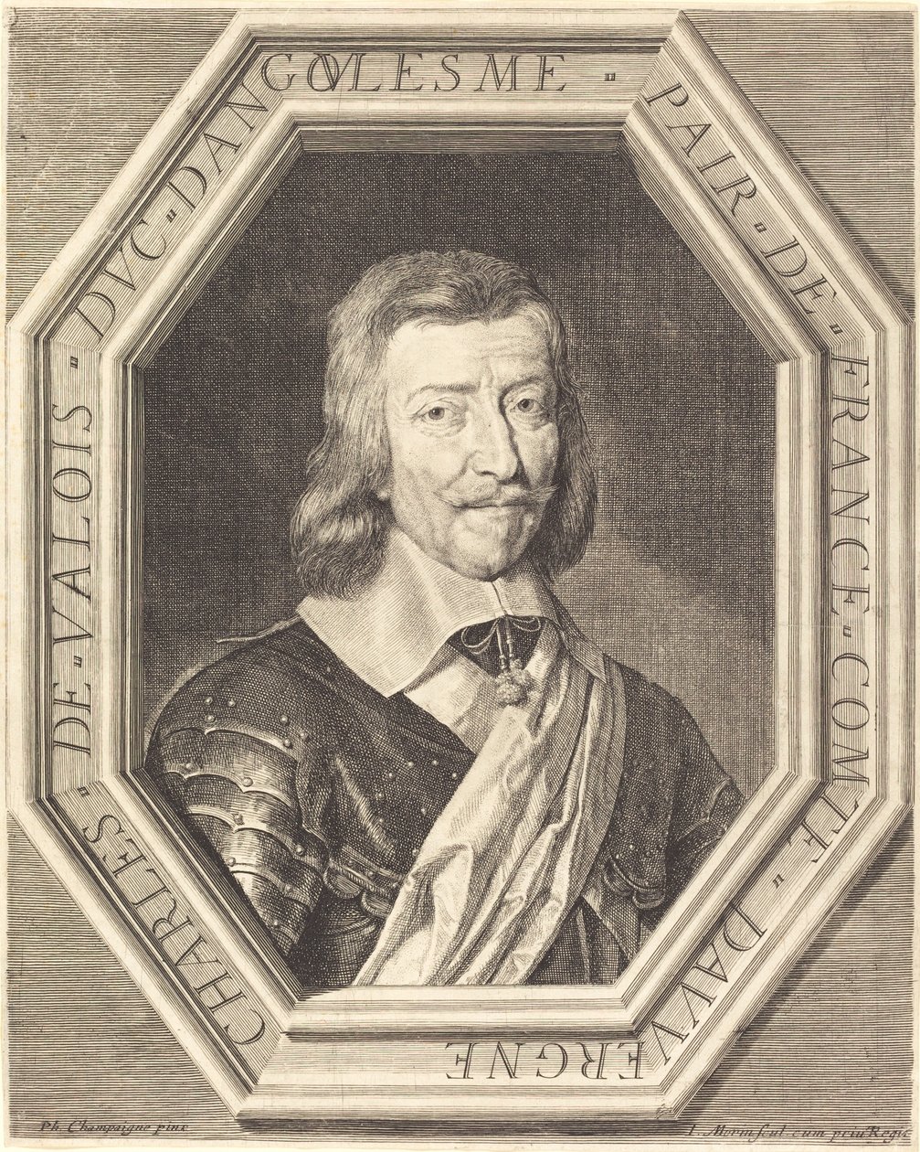 Charles de Valois, hertug av Angouleme av Jean Morin after Philippe de Champaigne
