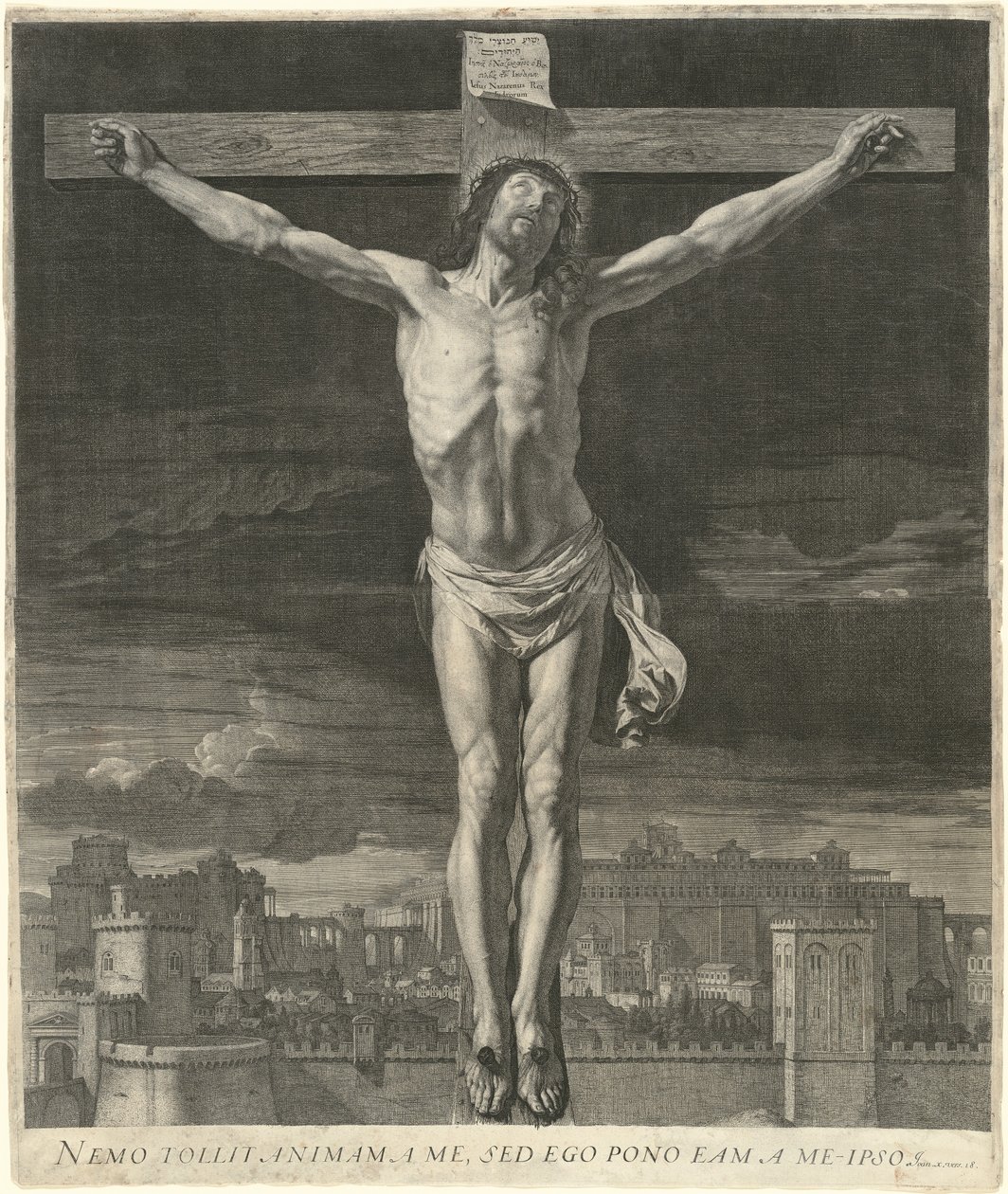 Kristus dør på korset av Jean Morin, after Philippe de Champaigne