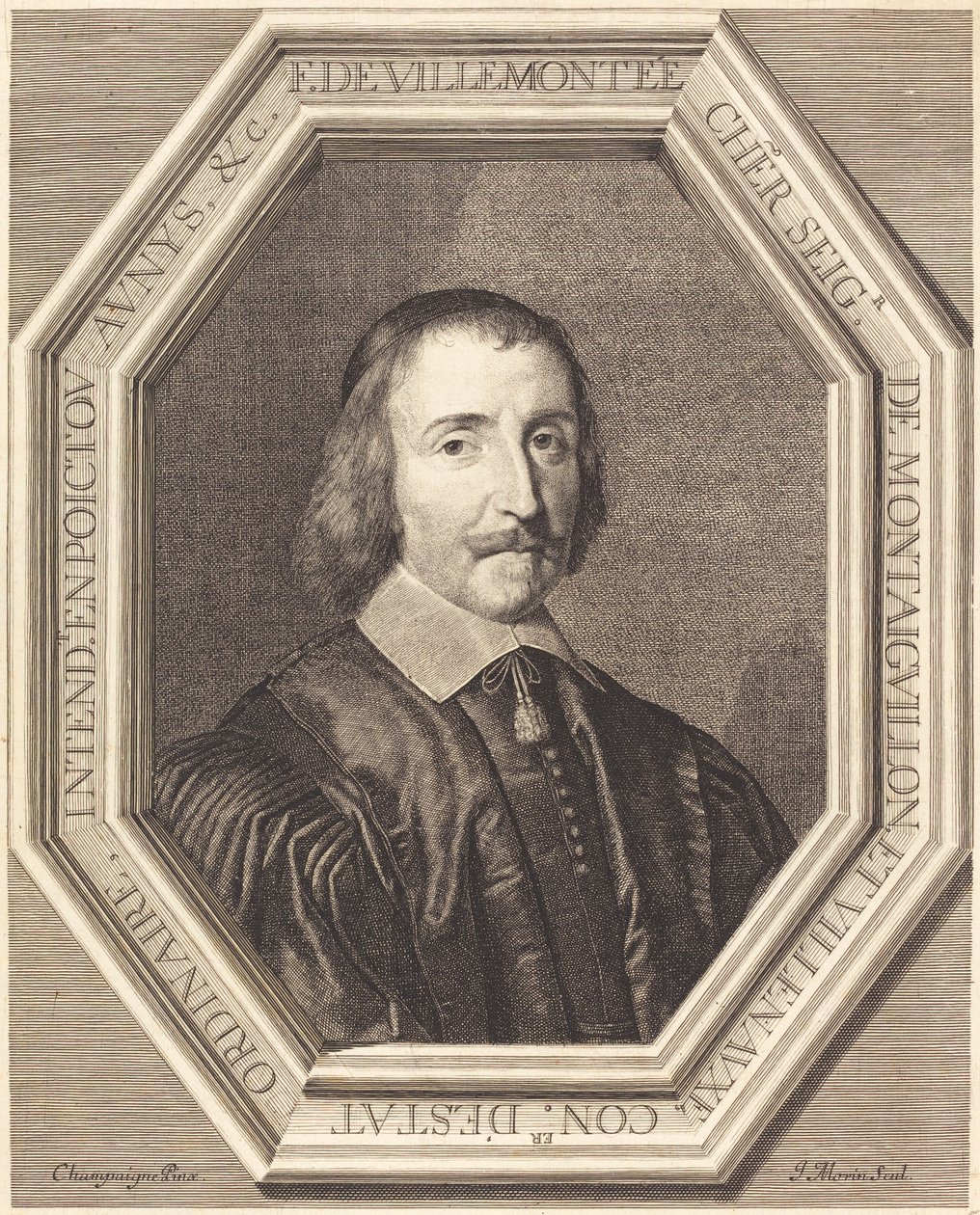 Francois de Villemontée av Jean Morin after Philippe de Champaigne