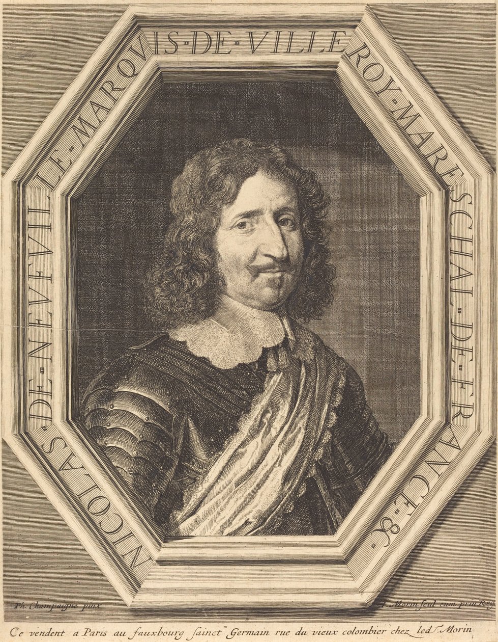Nicholas de Neufville, markis av Villeroy av Jean Morin after Philippe de Champaigne