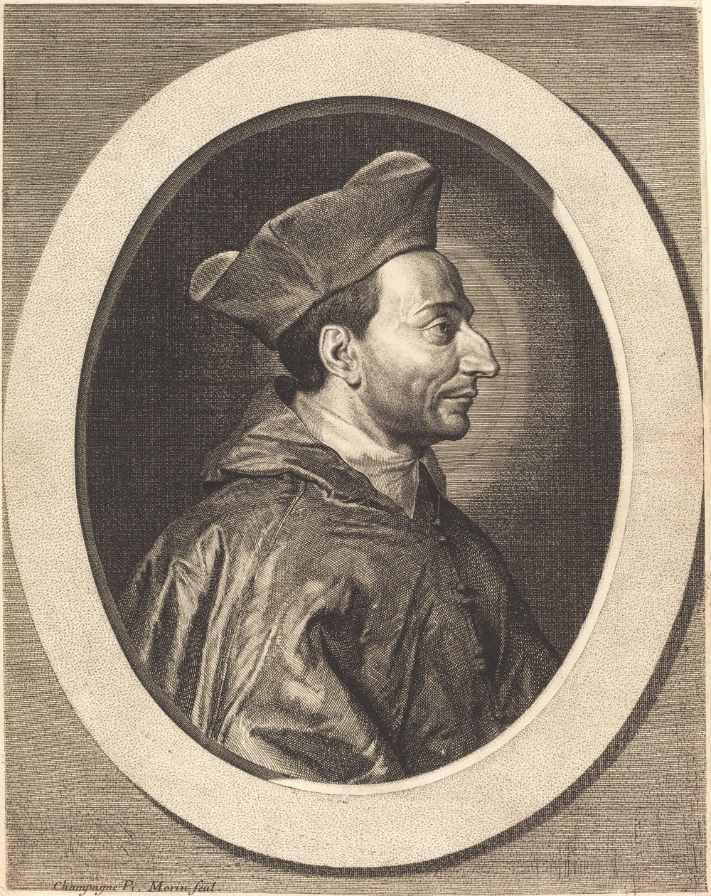 Saint Charles, kardinal Borromeo av Jean Morin after Philippe de Champaigne