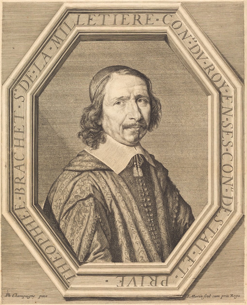 Theophile Brachet de la Milletiere av Jean Morin after Philippe de Champaigne