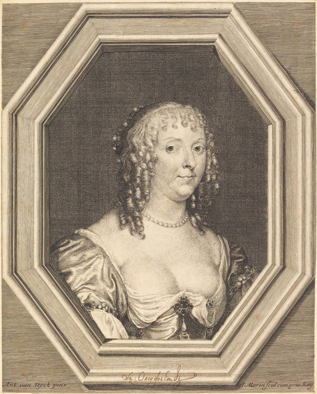 Anne Sophie Herbert, grevinne av Carnarvon av Jean Morin after Sir Anthony van Dyck