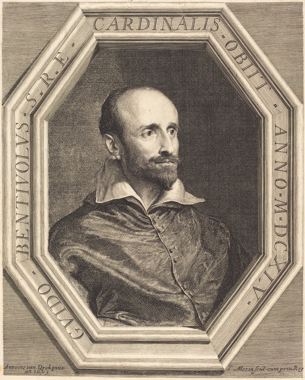 Kardinal Guido Bentivoglio av Jean Morin, after Sir Anthony van Dyck