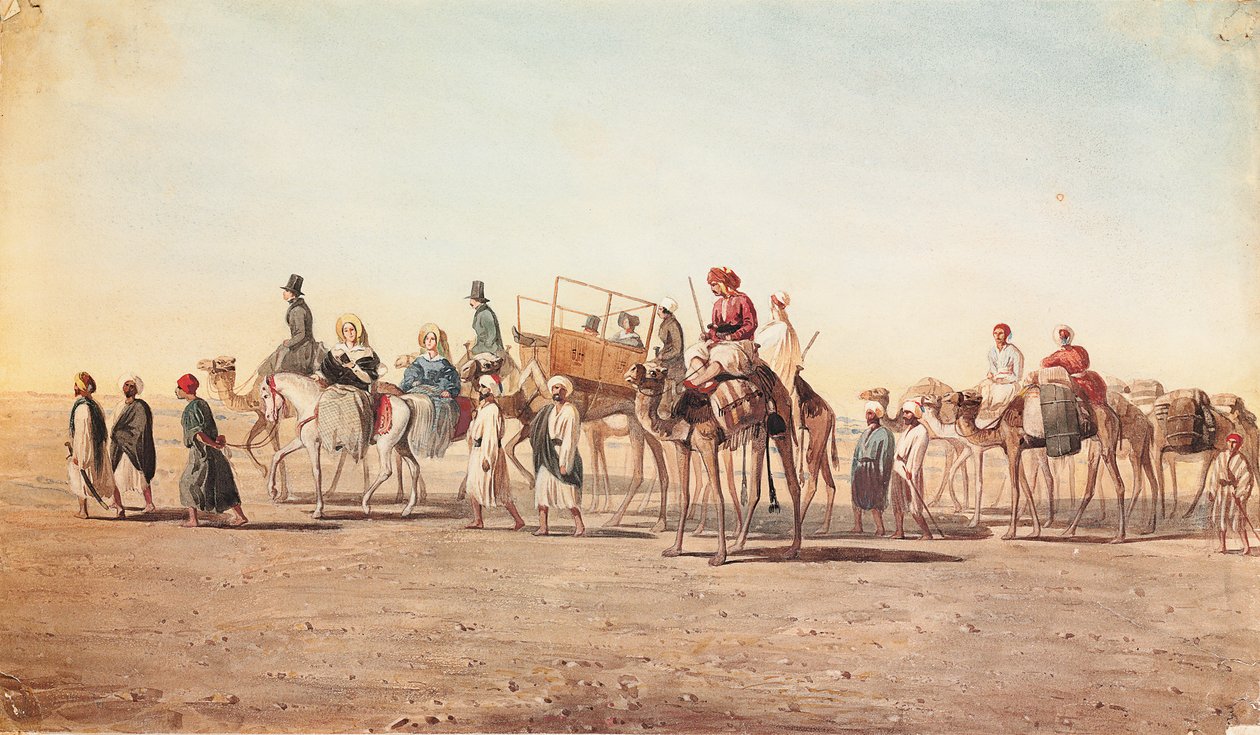 Vår campingvogn i ørkenen av Jean Nicolas Henri de Chacaton
