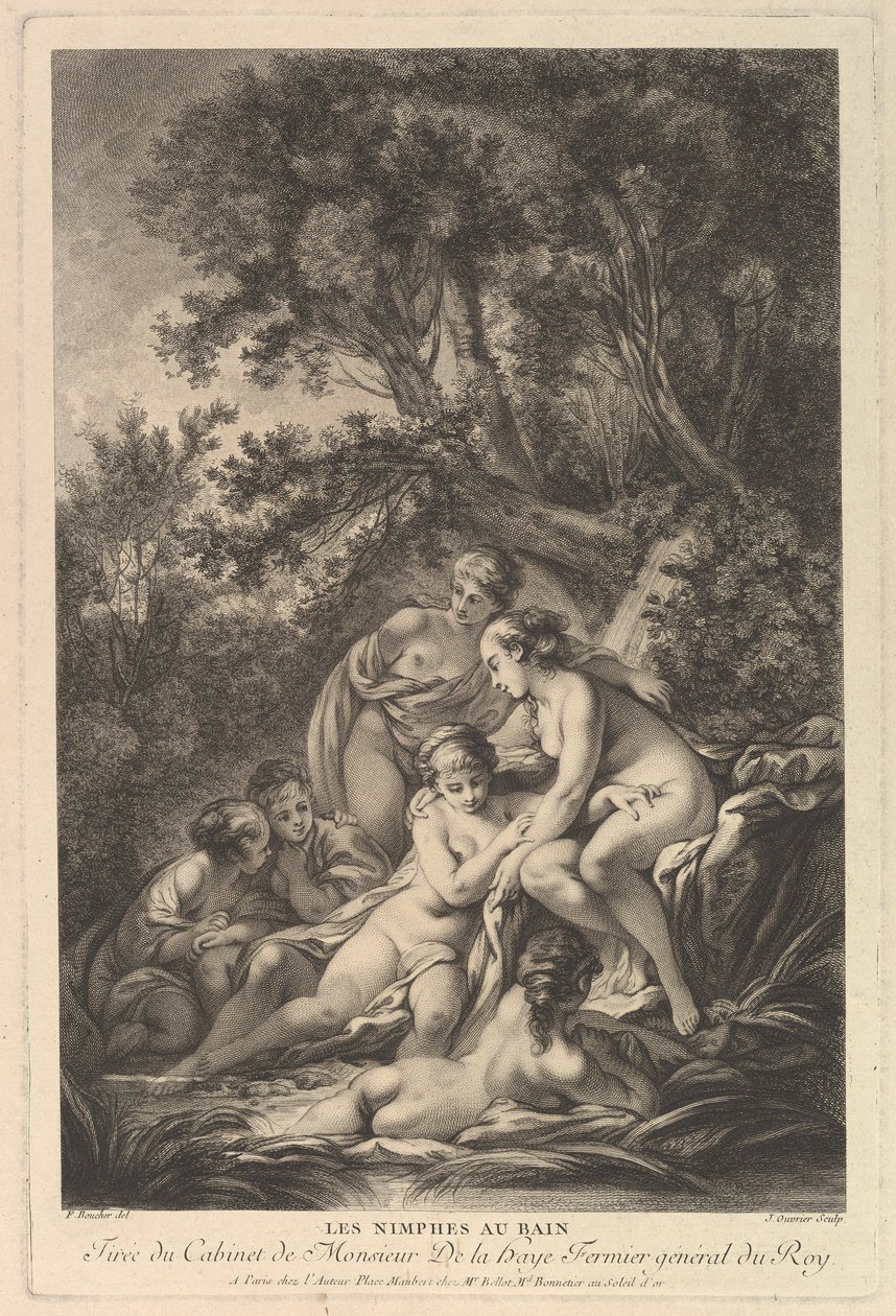 Les Nimphes au Bain Nymfene ved badet, 1700-tallet. av Jean Ouvrier