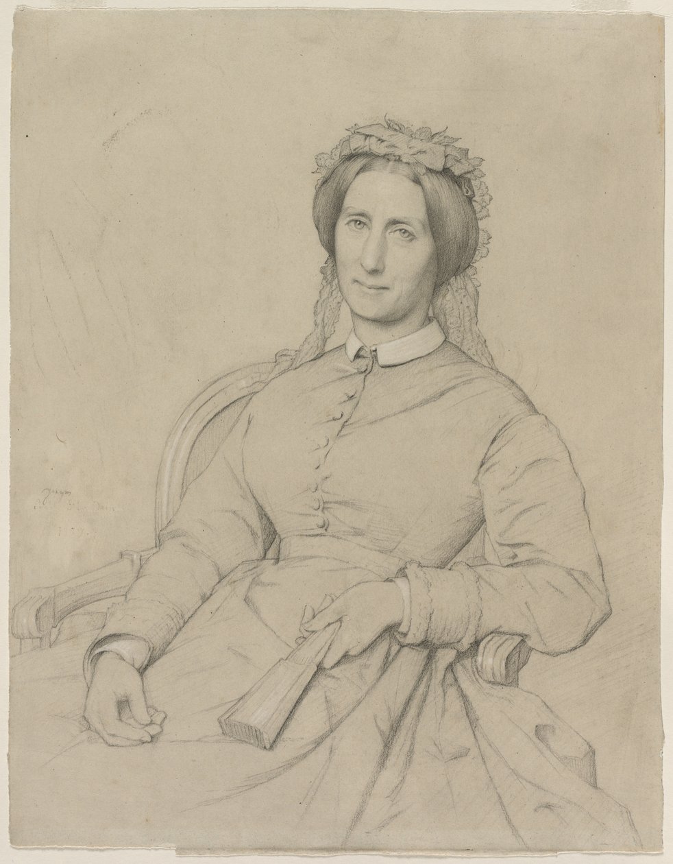 Madame Hippolyte Flandrin Aimée Ancelot, 1869. av Jean Paul Flandrin