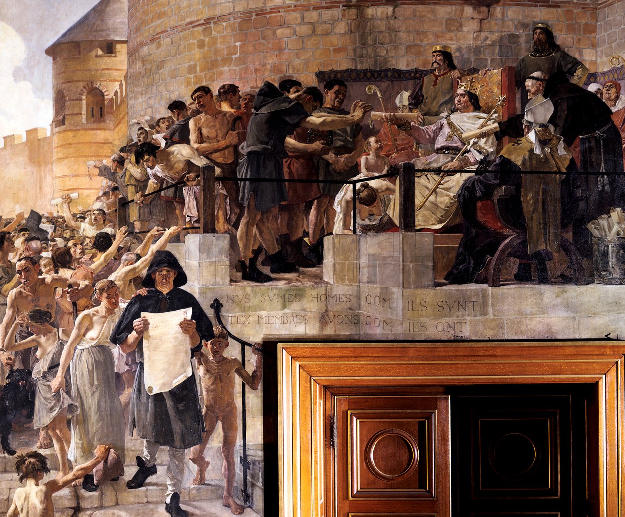 Louis VI av Frankrike gir innbyggerne i Paris deres første charter, 1100-tallet c1858-1921 av Jean Paul Laurens