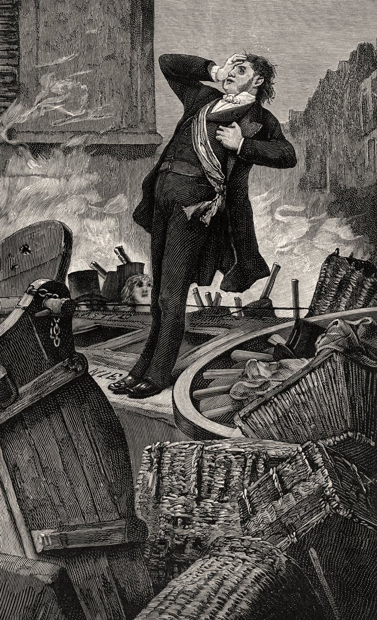Death of Baudin - illustrasjon fra Histoire d