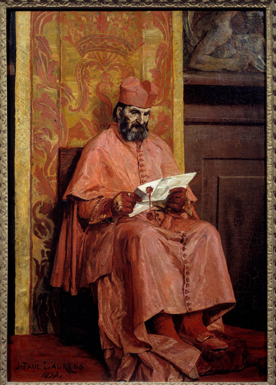 Kardinalen. Maleri av Jean Paul Laurens (1838-1921) av Jean Paul Laurens