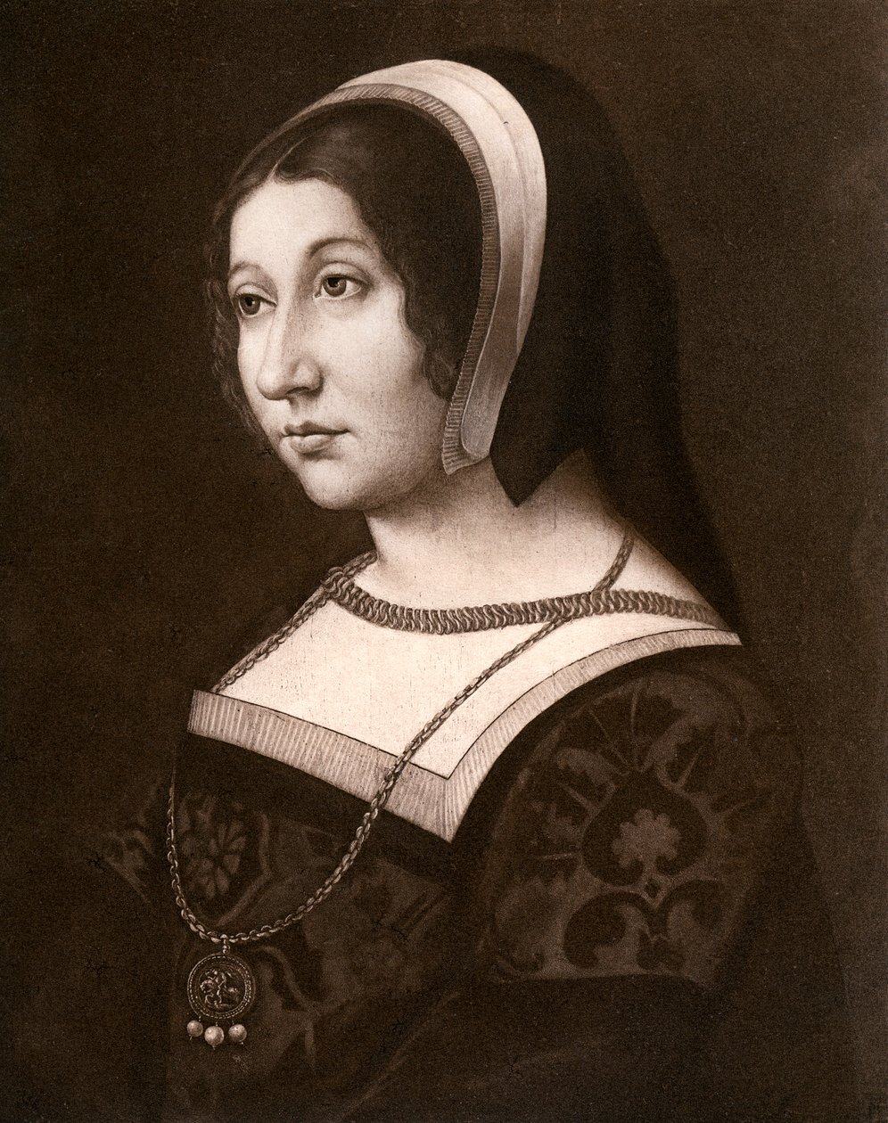 Ukjent kvinne, tidligere kjent som Margaret Tudor, c1520, 1902. av Jean Perreal