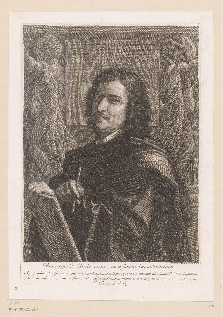 Portrett av Nicolas Poussin av Jean Pesne