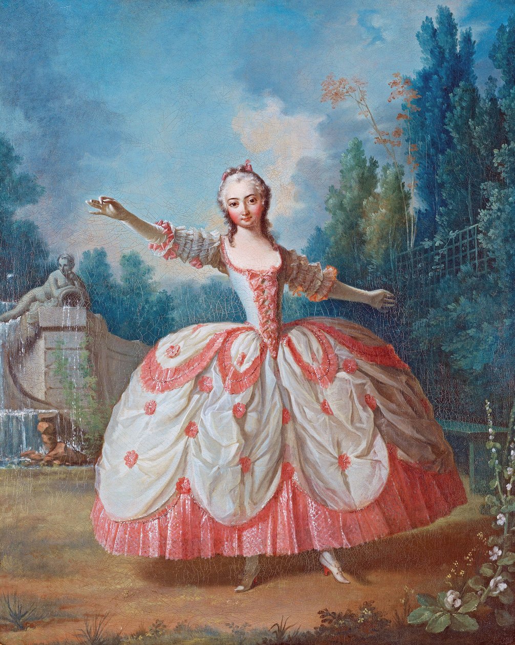 Portrett av Barbara Campanini (1721-1799), kjent som La Barbarina (La Barberina) - Maleri av Jean Philippe Delaroche (1710-1767) - 1721 - Olje på tre - 68,5x56,5 - Privat samling av Jean Philippe de La Roche
