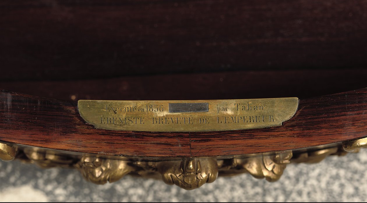 Detalj av et Napoleon III midtbord, ca. 1856 (palisander og emalje) (se også 476434 og 476435) av Jean Pierre Alexandre Tahan