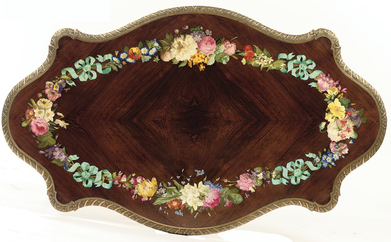 Napoleon III midtbord, ca. 1856 (palisander og emalje) (se også 476434 og 476436) av Jean Pierre Alexandre Tahan