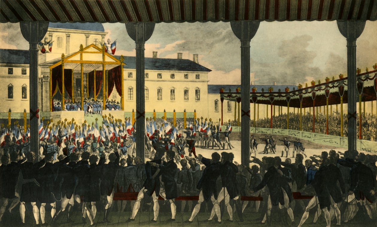 Innvendig visning av forsamlingen til Champs-de-Mai..., 1815, 1921. av Jean Pierre Marie Jazet