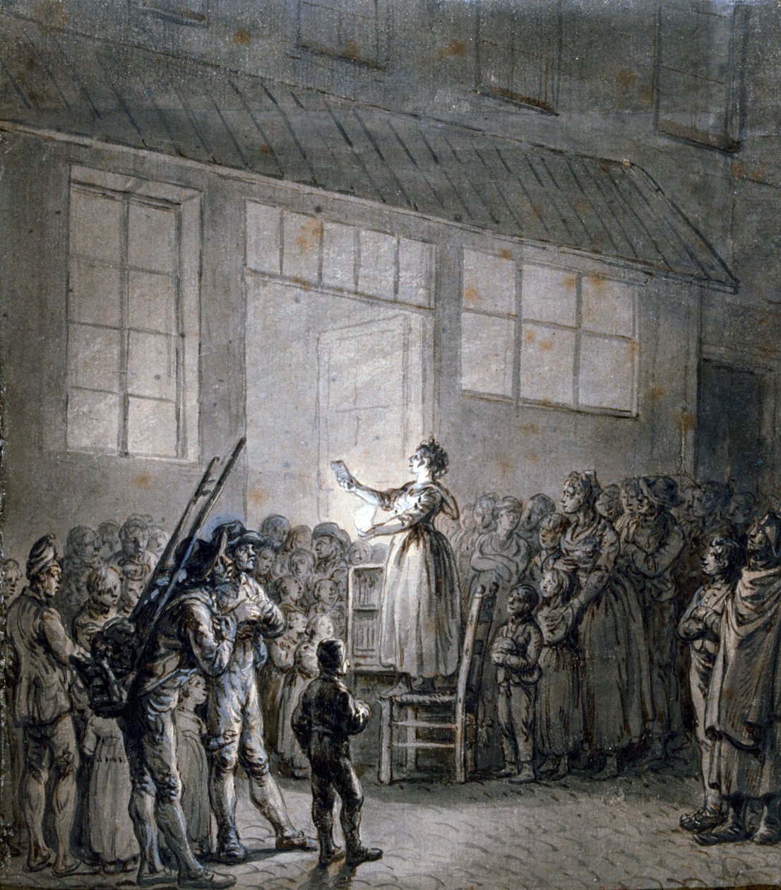 En populær sanger, 1800-tallet av Jean Pierre Norblin de La Gourdaine