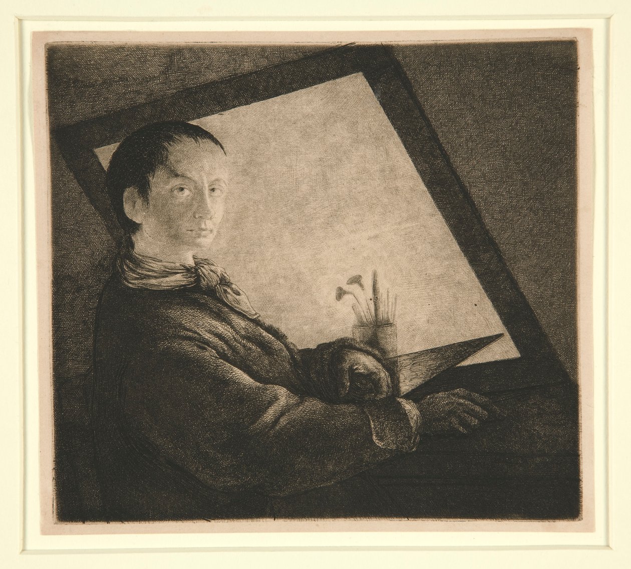 Selvportrett av Jean Pierre Norblin