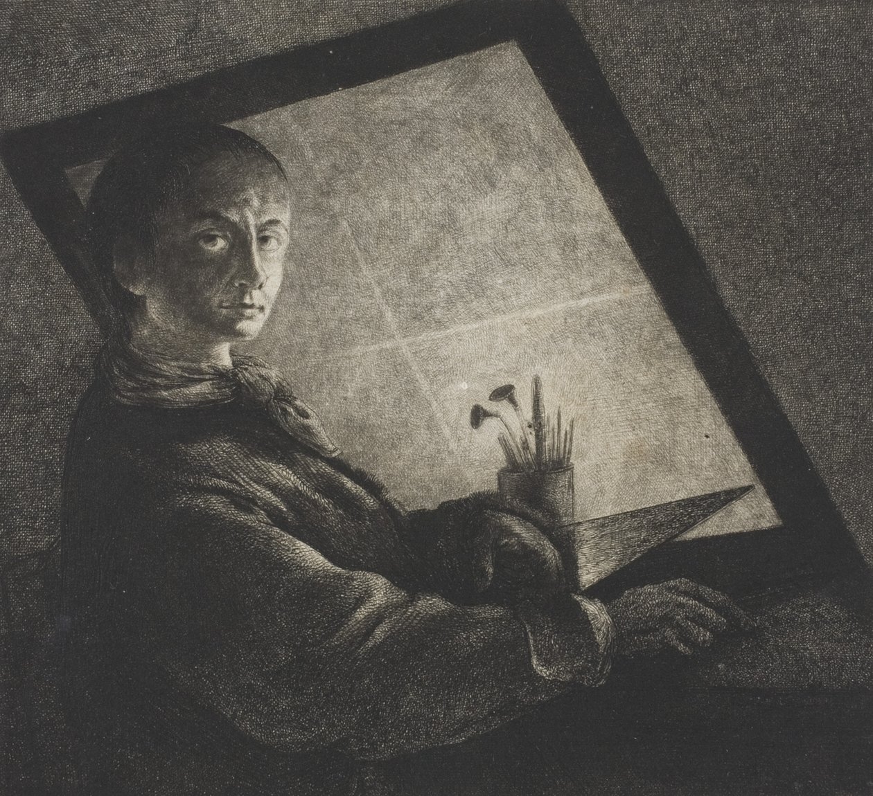 Selvportrett, ca. 1778 av Jean Pierre Norblin de La Gourdaine