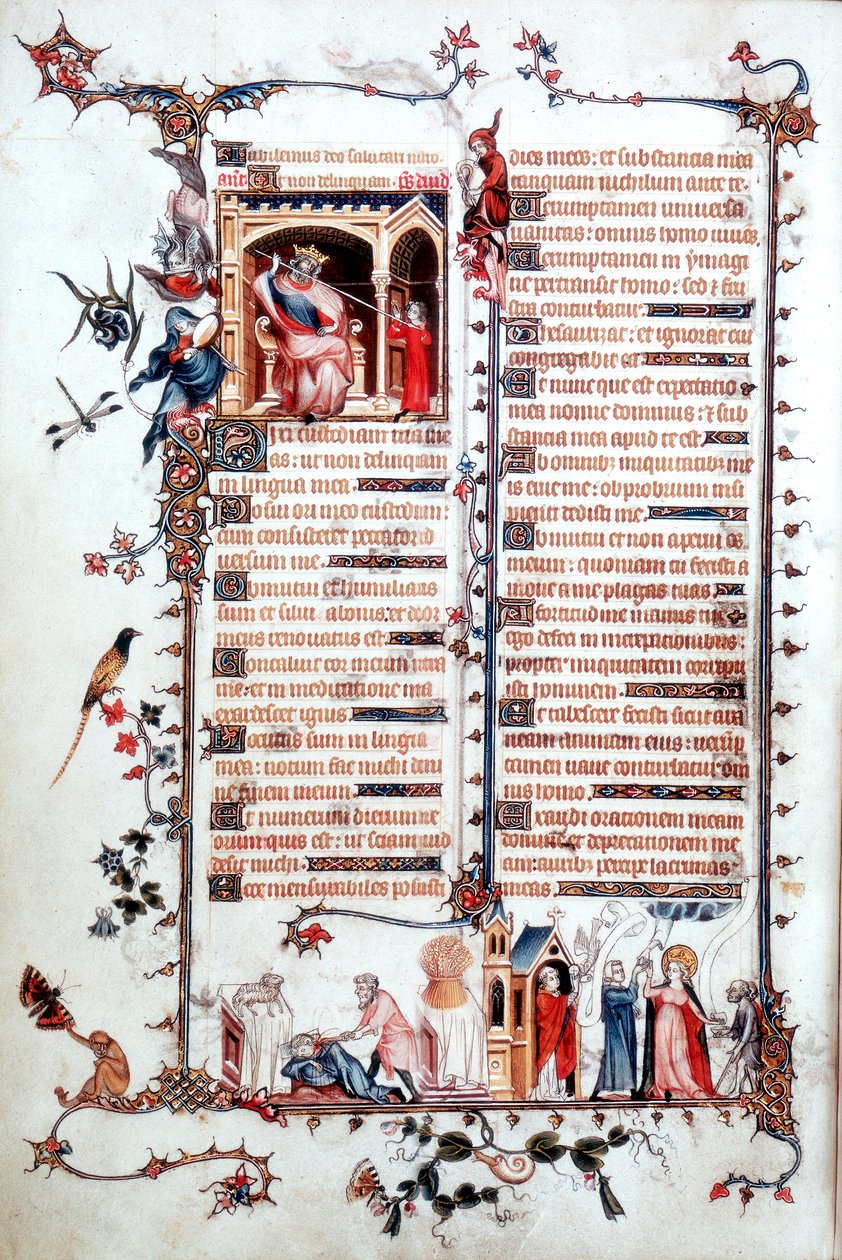 Side fra Belleville Breviary 1323-1326 av Jean Pucelle