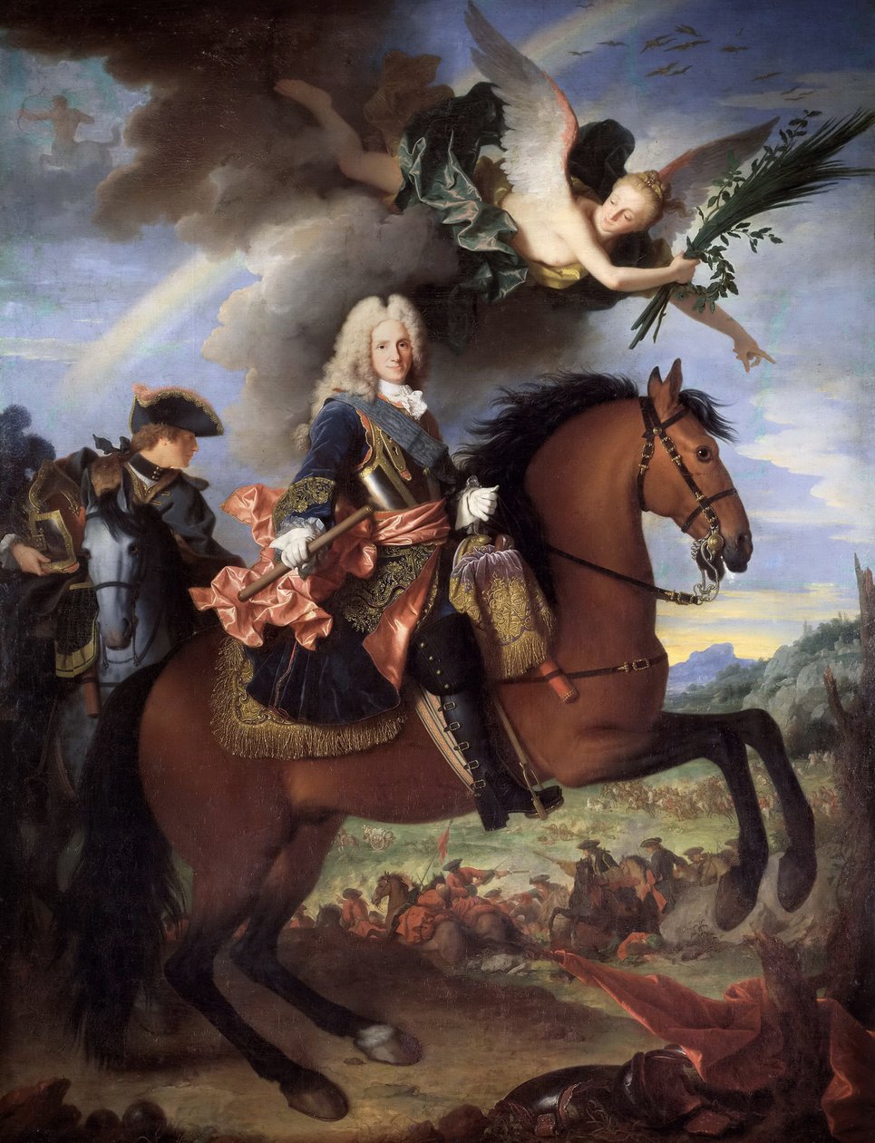 Rytterportrett av Philip V 1683-1746, konge av Spania, 1723. av Jean Ranc