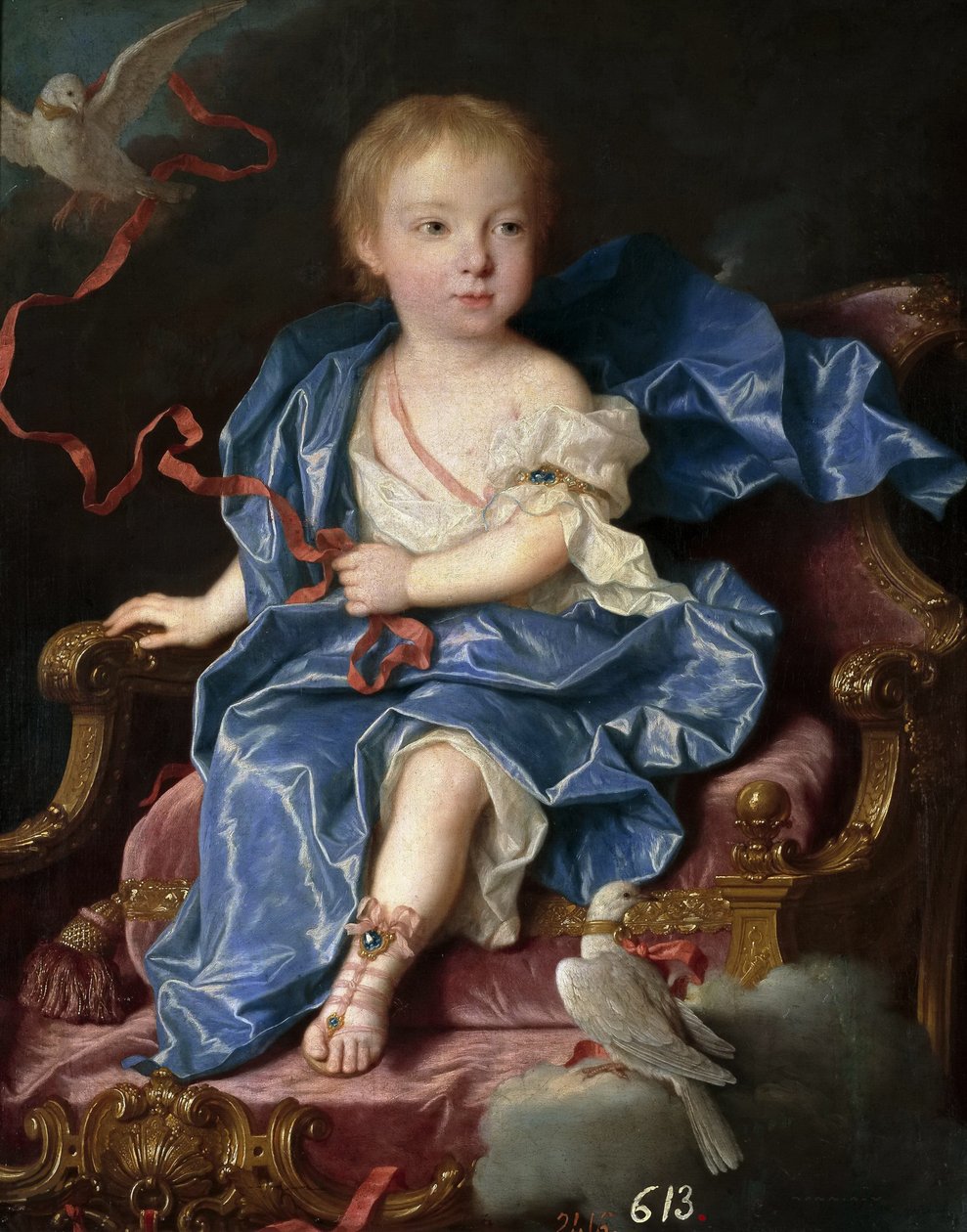 Maria Antonia Ferdinanda av Spania 1729-1785, fremtidig dronning av Sardinia, 1731. av Jean Ranc