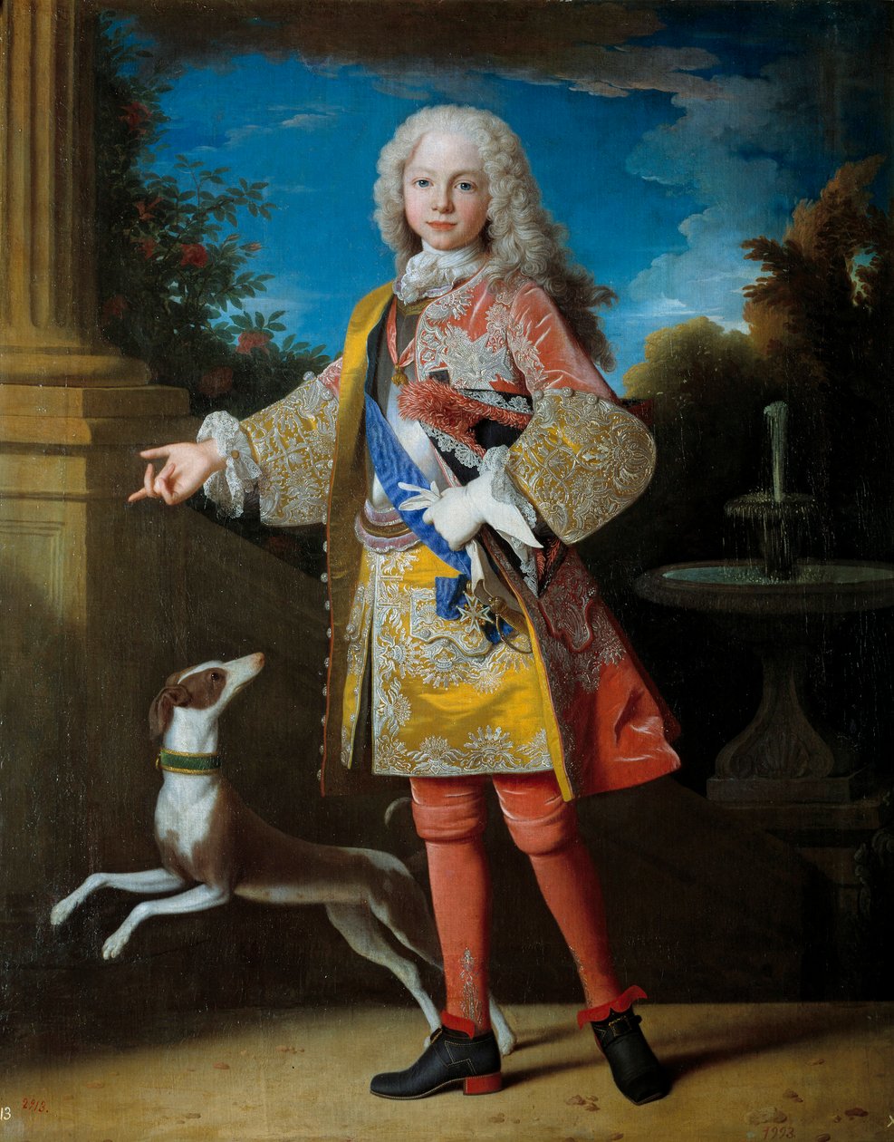 Portrett av Ferdinand de Bourbon, prins av Asturias: Future Ferdinand VI dit le Sage (1713-1759), konge av Spania, Maleri av Jean Ranc (1674-1735). 1700-tallet, Prado Museum Madrid - Portrett av Ferdinand av Bourbon, prins av Asturias, avdøde Ferdinand VI av Jean Ranc