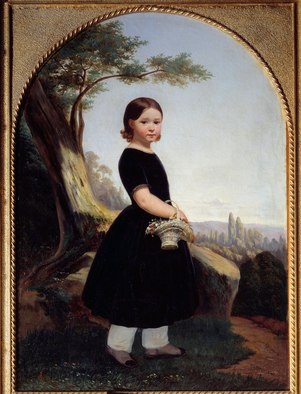 Portrett av en liten jente (Esther Debost) Esther Debost, søskenbarnet til kunstneren. Maleri av Hippolyte Lazerges (1817-1887) 1843 Søn. 0,81x0,61 m Rouen, musee des Beaux Arts av Jean Raymond Hippolyte Lazerges