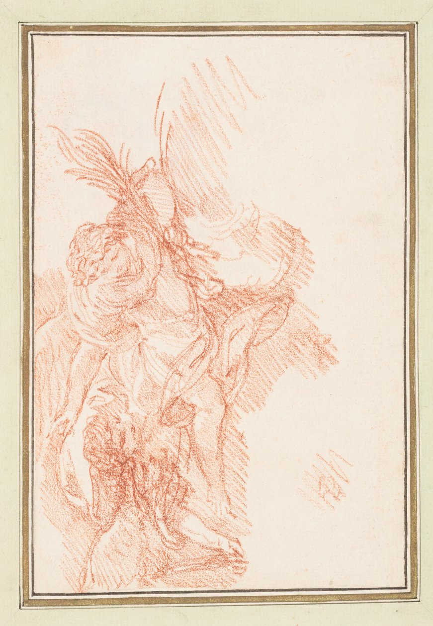 Figur med blader og putto av Jean Robert Ango