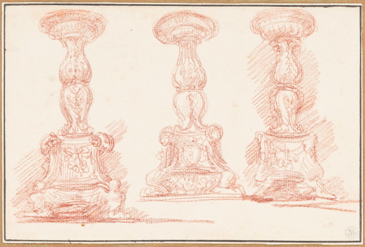 Studie av kandelaber av Jean Robert Ango