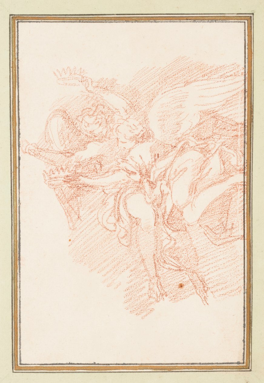 To bevingede figurer med kroner av Jean Robert Ango