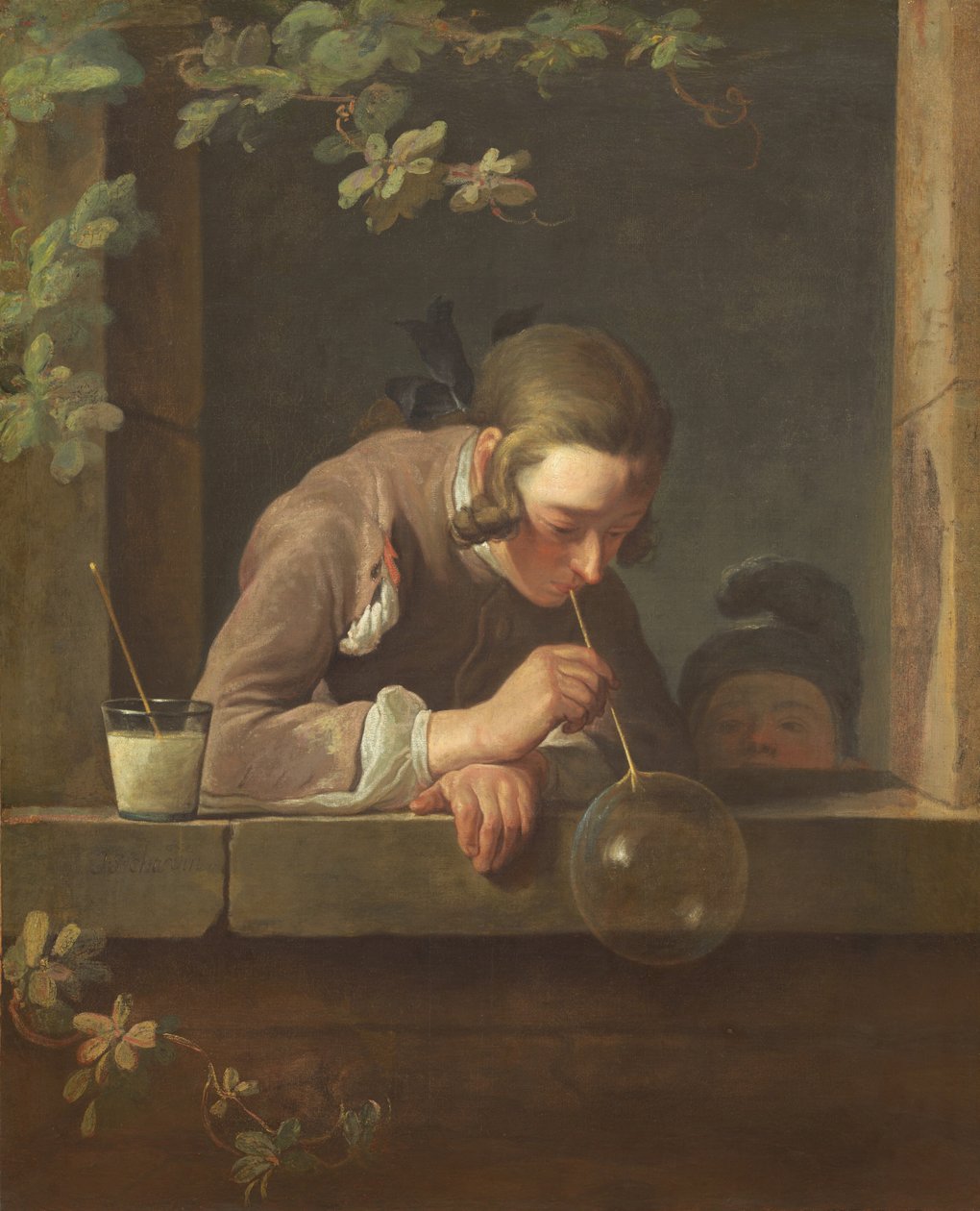 Såpebobler, sannsynligvis 17331734. av Jean Baptiste Simeon Chardin