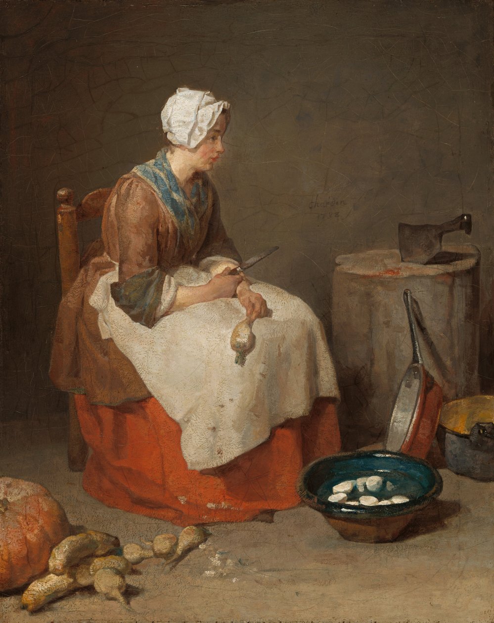 The Kitchen Maid, 1738. av Jean Baptiste Simeon Chardin