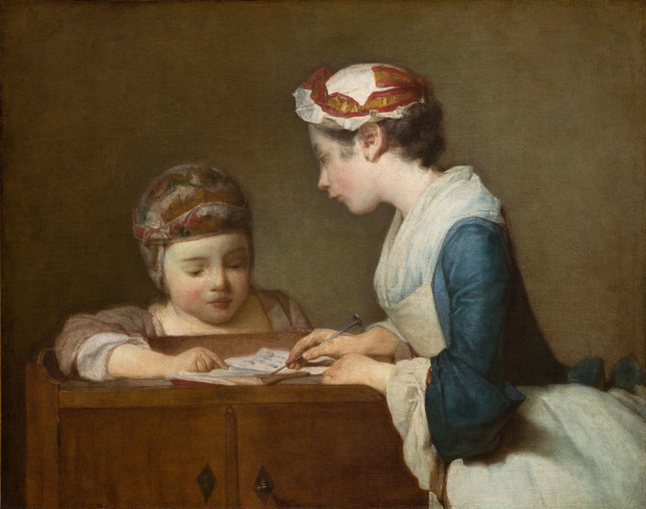 Den lille skolefruen av Jean Baptiste Simeon Chardin