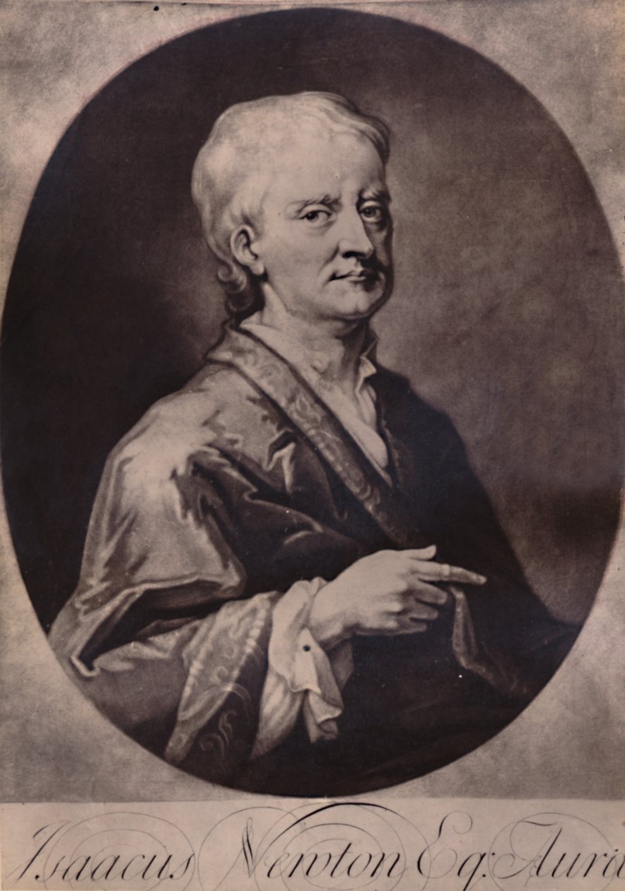 Sir Isaac Newton , engelsk matematiker og fysiker, tidlig på 1700-tallet 1894 av Jean Simon