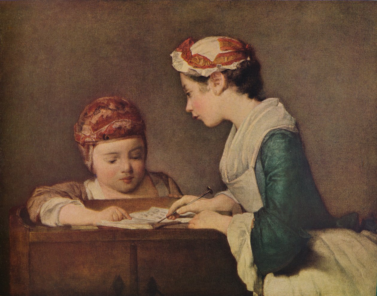 Den unge guvernøren, c1735-1736 av Jean Baptiste Simeon Chardin