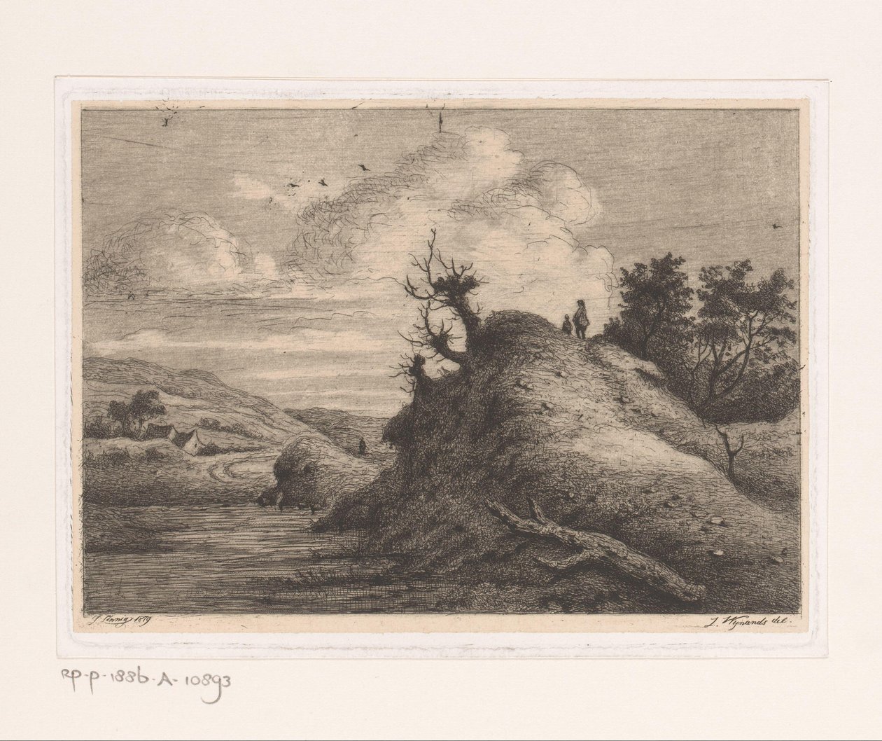 Turgåere i et sanddynelandskap av Jean Théodore Joseph Linnig