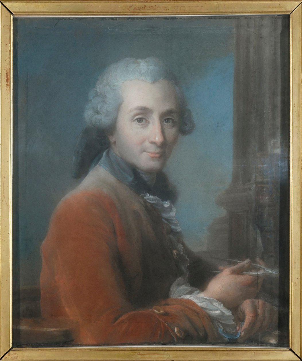 Portrett av arkitekten Jacques Gondouin de Folleville 1737-1818, ca. 1780. av Jean Valade