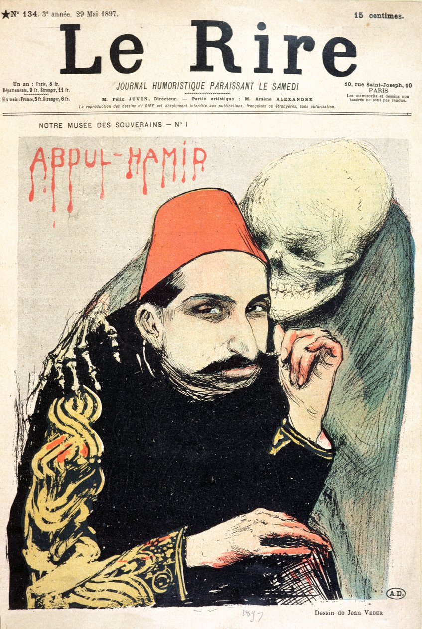 Karikatur av Abd al-Hamid II (1842-1918) fra 'Le Rire', 29. mai 1897 av Jean Veber