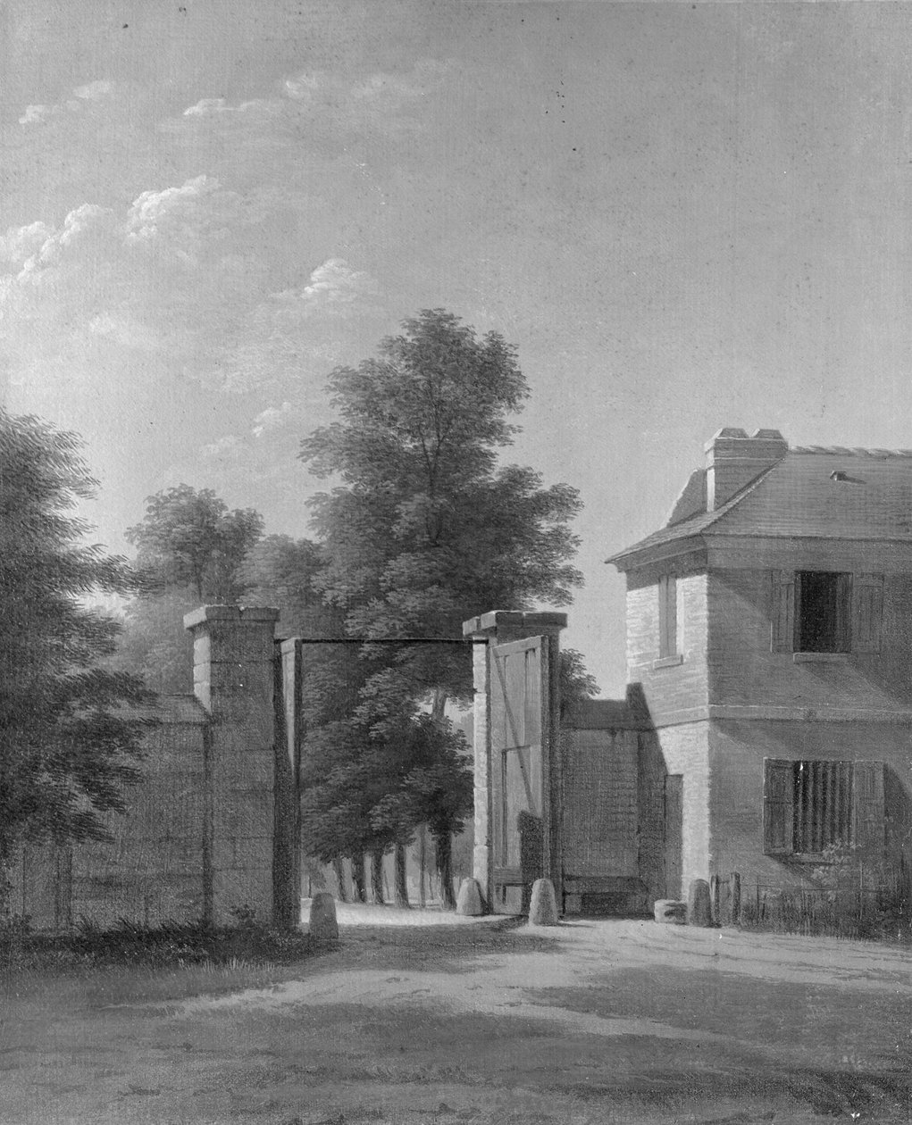 Inngang til parken ved Saint-Cloud av Jean Victor Bertin