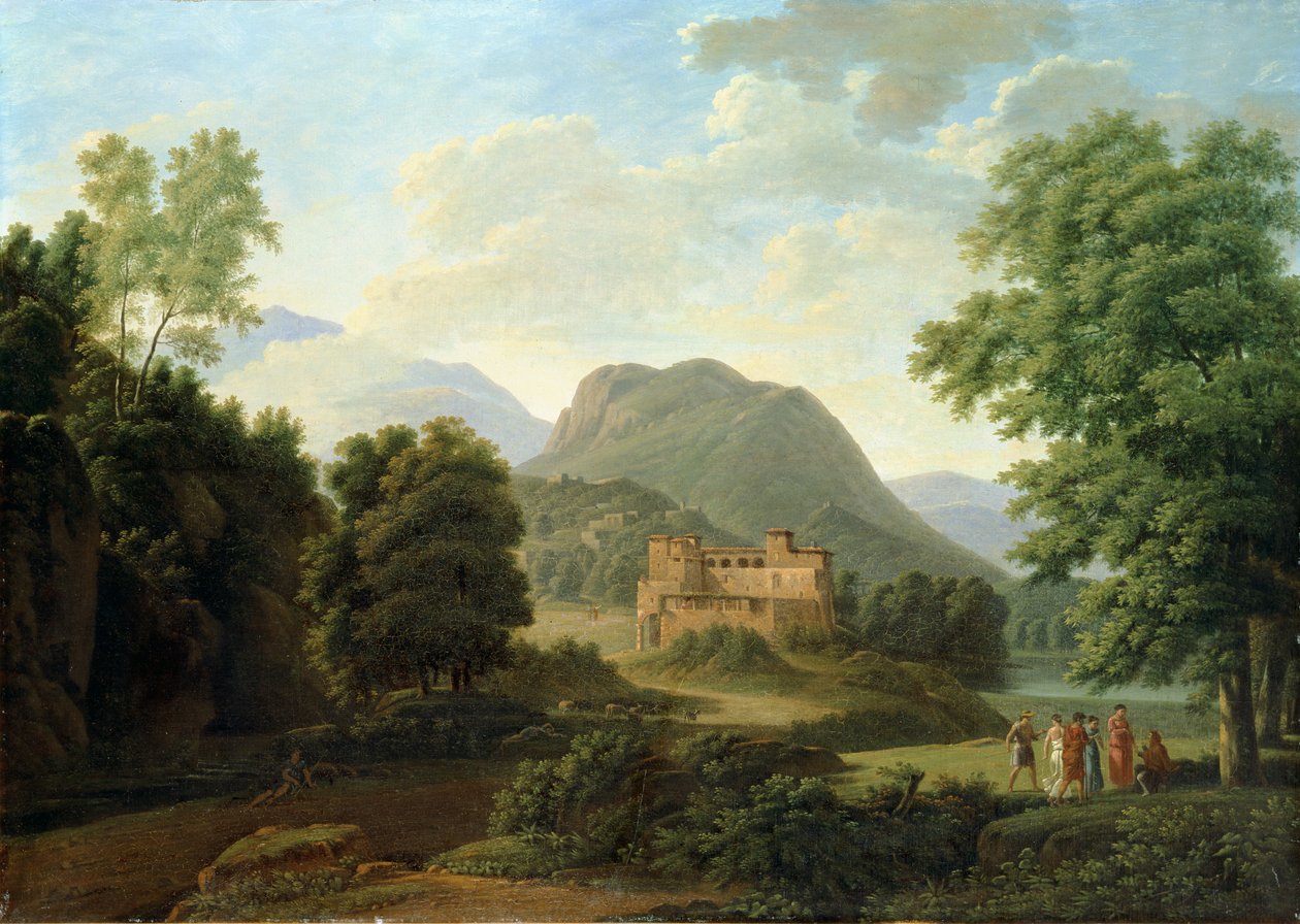 Toskansk landskap, 1827 av Jean Victor Bertin