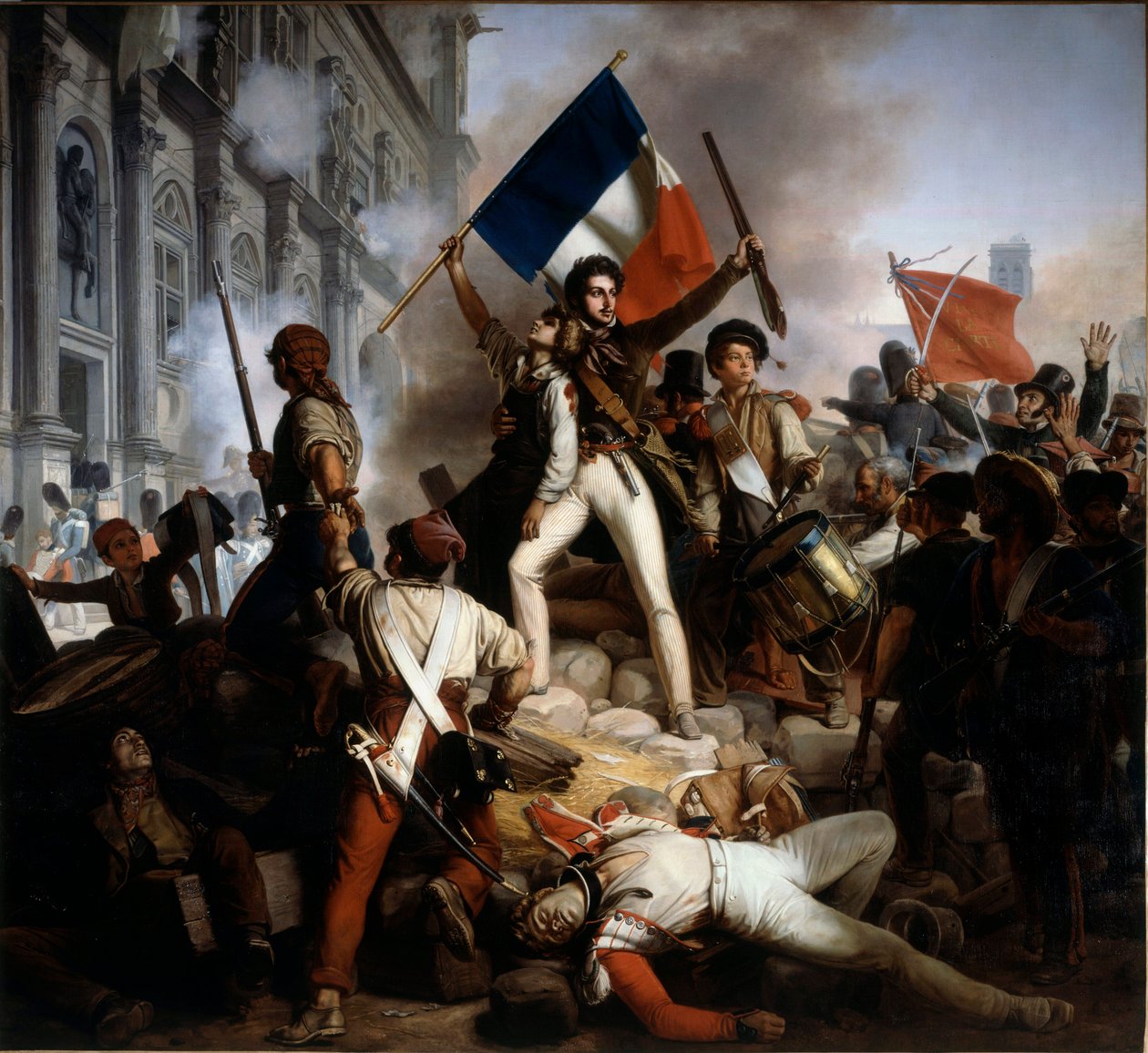 Kamp på Hotel de Ville, 28. juli 1830 av Jean Victor Schnetz