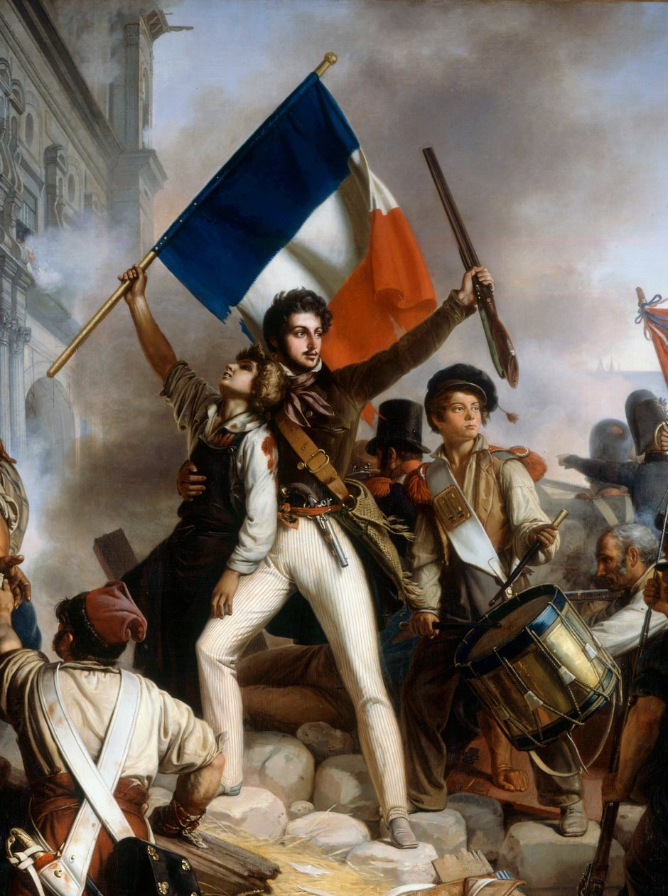 Kamp på Hotel de Ville, 28. juli 1830. Detalj av Jean Victor Schnetz