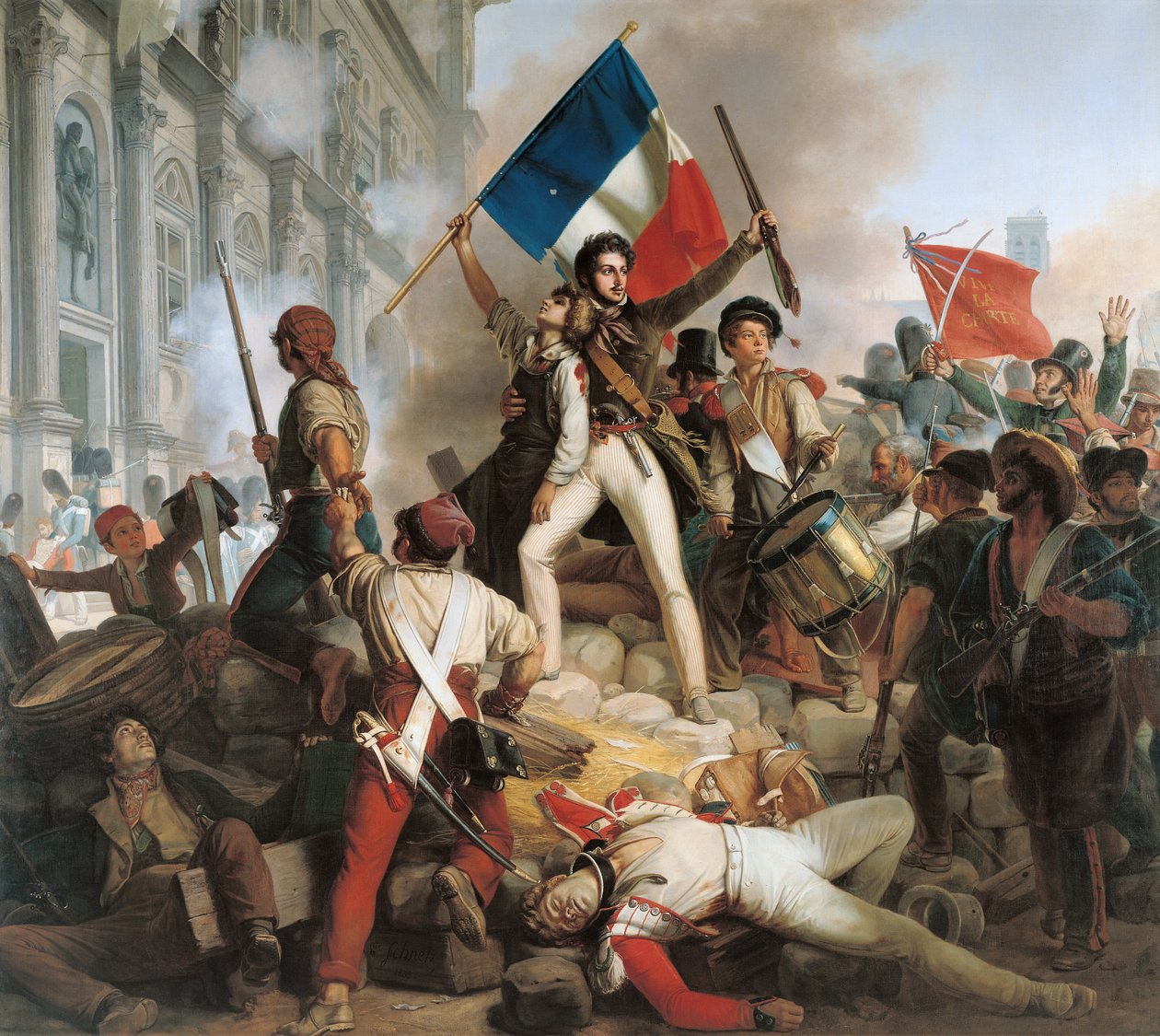 Kamp på Hotel de Ville, 28. juli 1830, 1833 av Jean Victor Schnetz