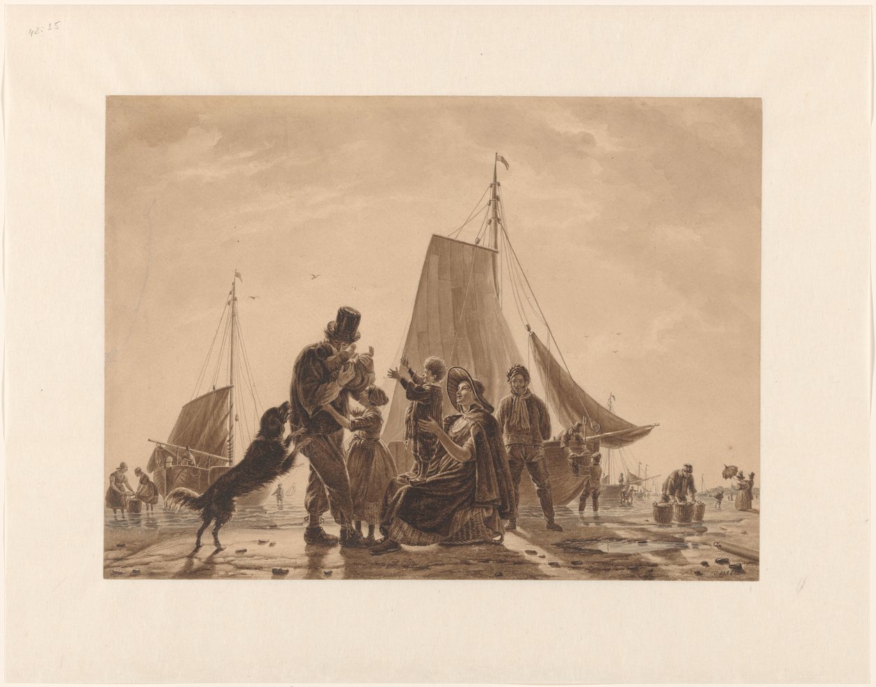 Gledelig retur av fiskerne av Jean Zacherie Mazel