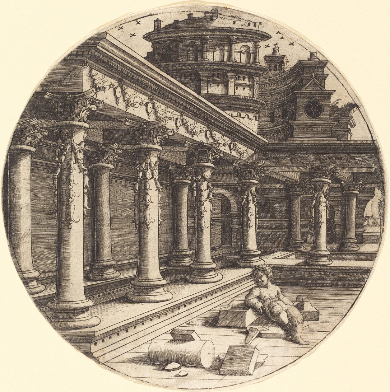 Spedbarnet i galleriet av Jean de Gourmont I