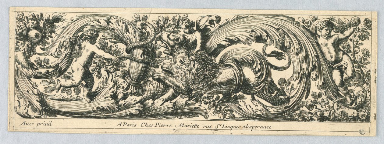 Frise, fra "Hunting and Foliage" av Jean le Pautre