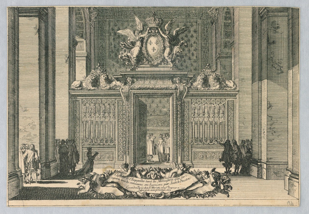 Rekkverk for kapeller, fra "Clostures de Chapelles" av Jean le Pautre
