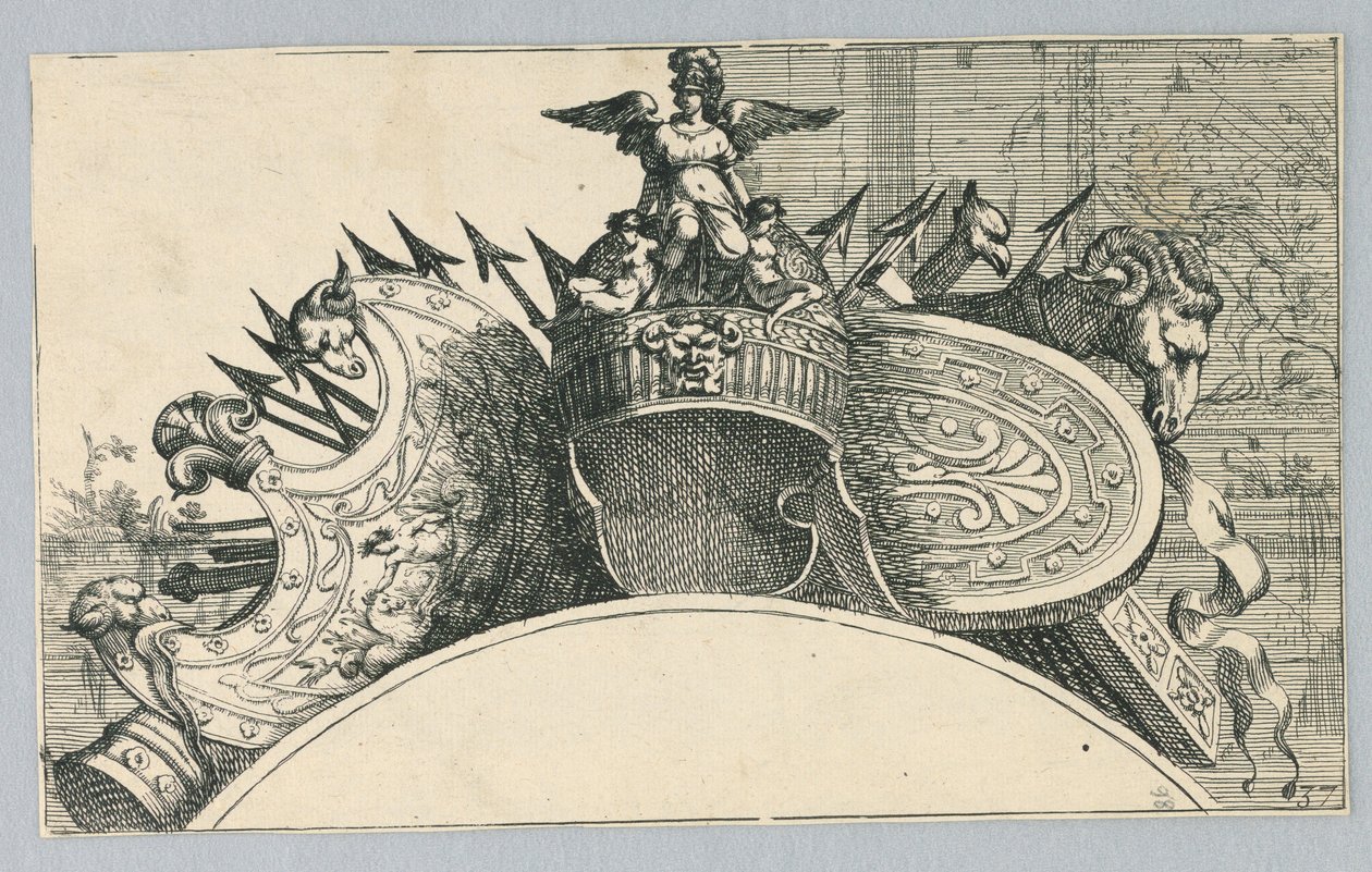 Trophy of Arms (Et våpentrofé over en kleshenger) av Jean le Pautre